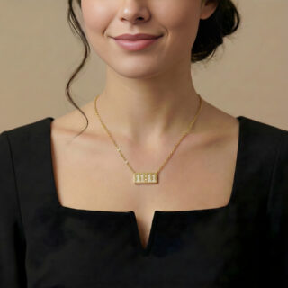 11:11 Gold Rectangle Pendant Necklace for Women – Anti Tarnish