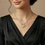 Geometric Crystal Pendant Necklace – Anti Tarnish