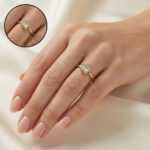 Star Crystal Gold Finger Ring – Anti Tarnish