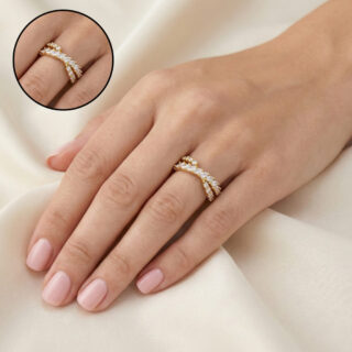 Marquise Crystal Adjustable Ring – Anti Tarnish