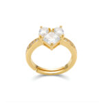 Heart Shaped Crystal Adjustable Ring – Anti Tarnish