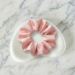 Soft Blush Pink Satin Big-Size Scrunchie – Soft Hair Tie