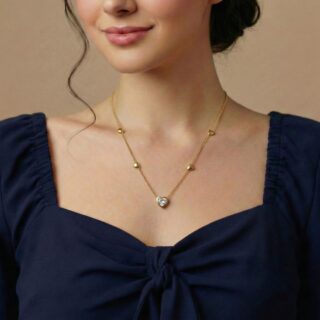 Anti tarnish heart pendant necklace for women