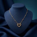 Anti Tarnish Gold Heart Necklace for Women - Image 2