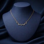 Anti Tarnish Gold Wave Necklace for Women - Image 3