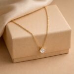 Anti Tarnish Gold Crystal Pendant Necklace - Image 2