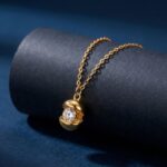 Anti Tarnish Gold Crystal Pendant Necklace for Women - Image 3