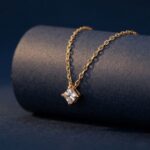 Anti Tarnish Gold Crystal Pendant Necklace - Image 3