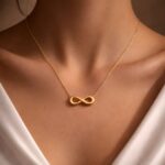 Anti tarnish infinity gold necklace women Glowviera jewellery
