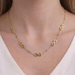 Anti tarnish infinity gold necklace for women by Glowviera